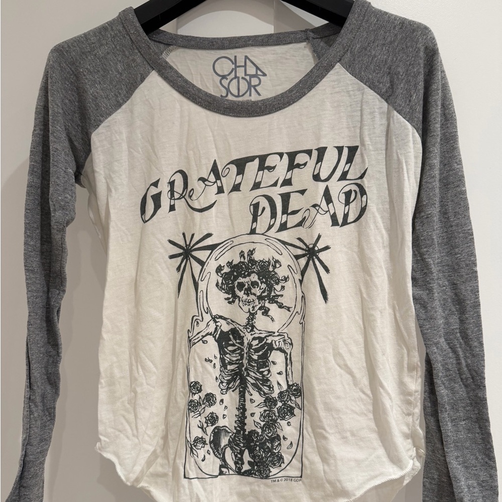 Chaser Grateful Dead Crown of Roses Long Sleeve Tee- Size XS - Picture 2 of 6